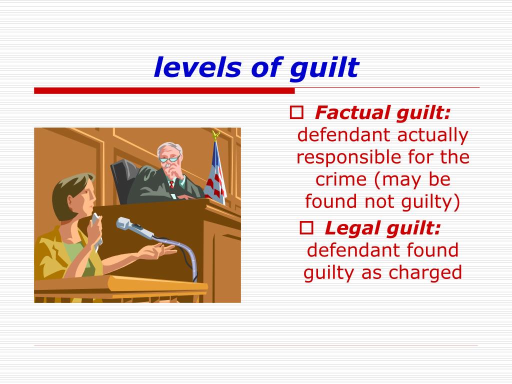 what is the difference between factual guilt and legal guilt
