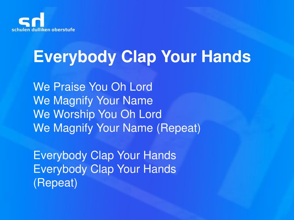 Everybody clap sale your hands lyrics