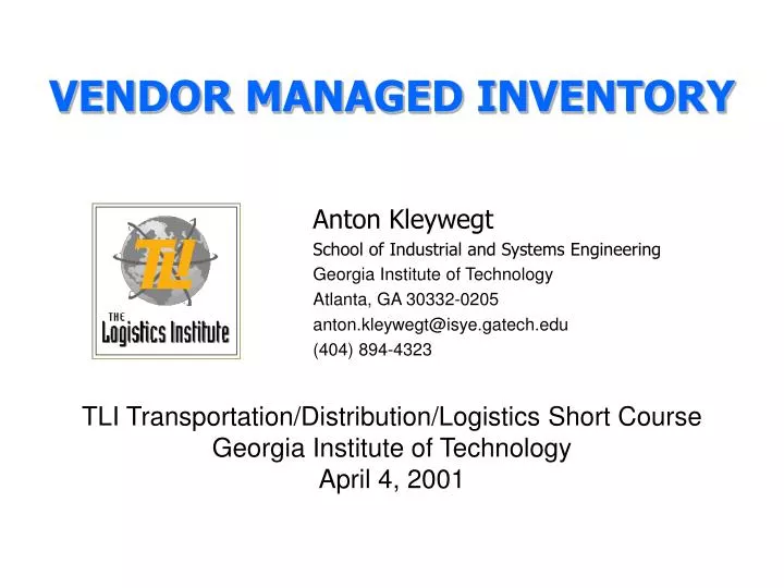 Ppt Vendor Managed Inventory Powerpoint Presentation Free Download Id4860305 4369