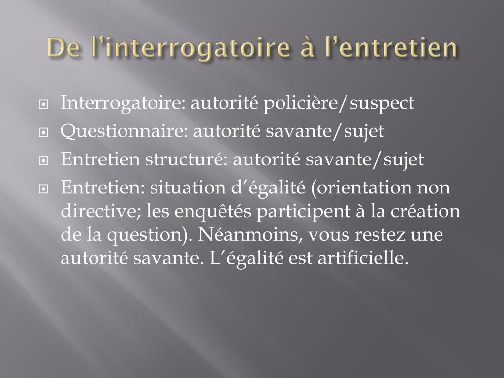 PPT - Entretien et récit de vie PowerPoint Presentation, free download ...