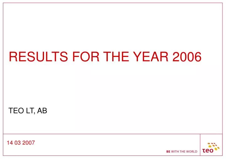 results for the year 2006 n.