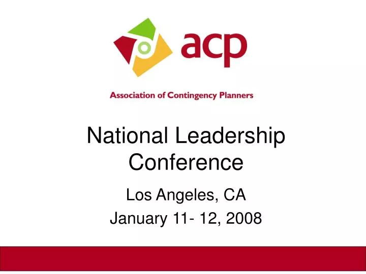 PPT National Leadership Conference PowerPoint Presentation, free