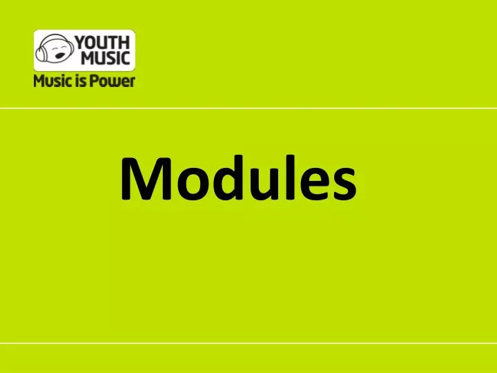 modules n.