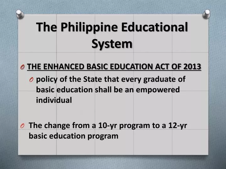 PPT - The Philippine Educational System PowerPoint Presentation, free ...