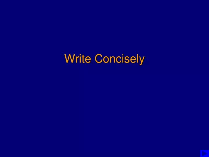 write concisely n.