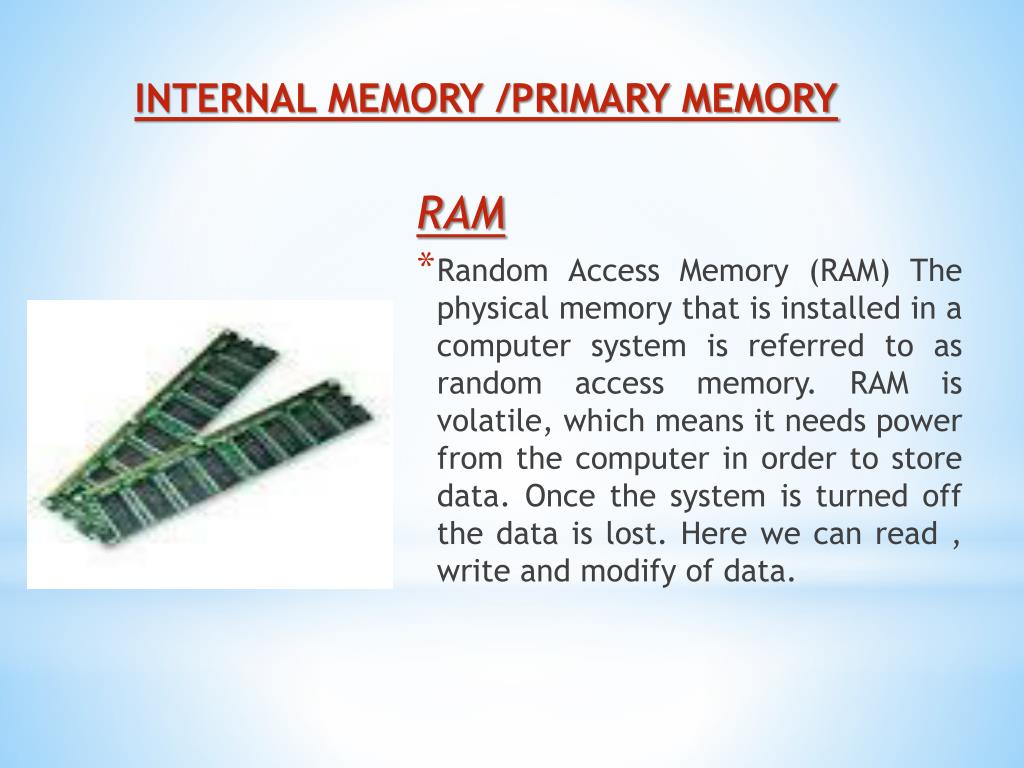 presentation on primary memory