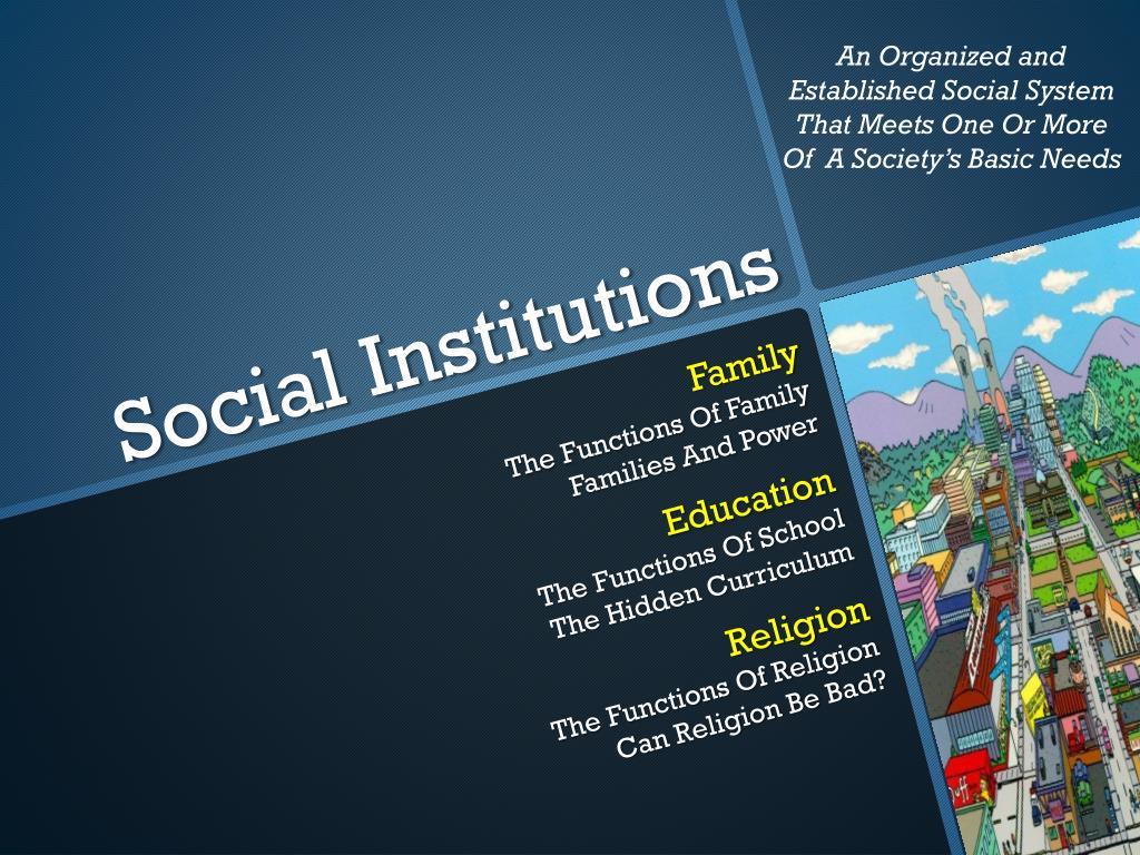 school as a social institution of the society