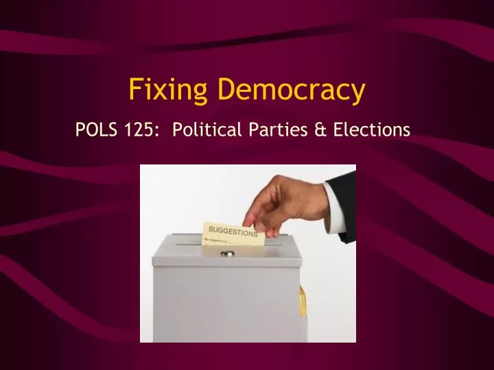 fixing democracy n.