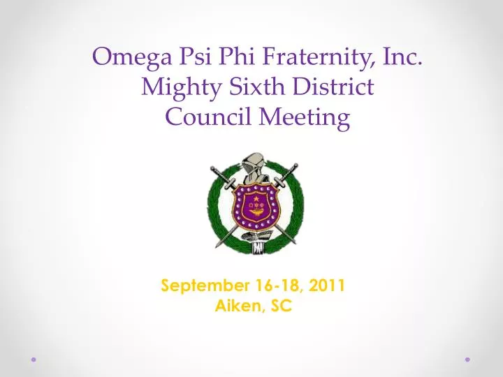 omega psi phi fraternity inc mighty sixth district council meeting n.
