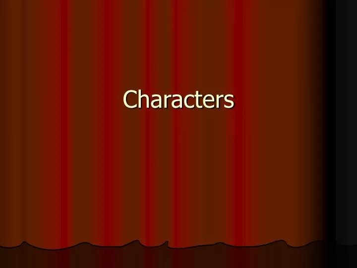 characters n.