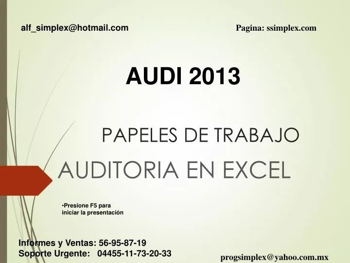 PPT - PAPELES DE TRABAJO PowerPoint Presentation, free download - ID:4867344