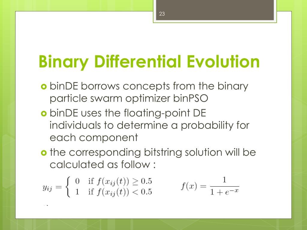 PPT Differential Evolution PowerPoint Presentation, free download