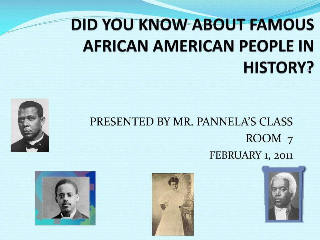 african american people in history