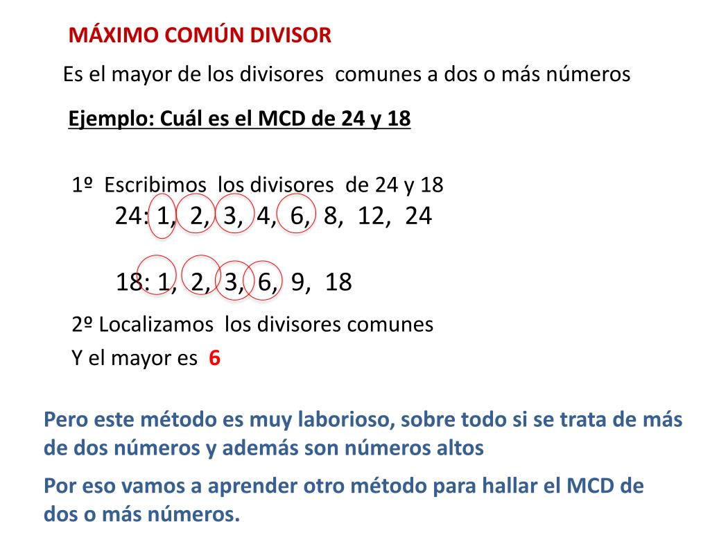 PPT - MÁXIMO COMÚN DIVISOR PowerPoint Presentation, free download -  ID:4868622