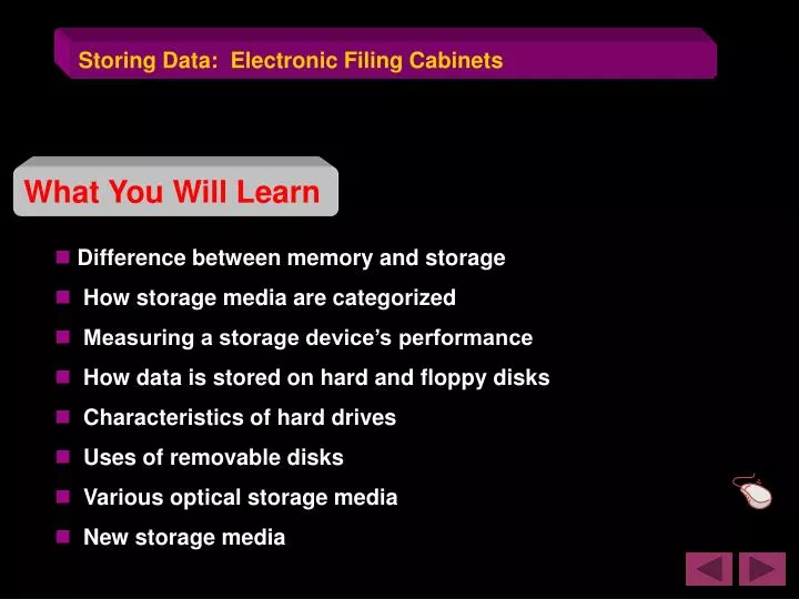 PPT - Storing Data: Electronic Filing Cabinets PowerPoint Presentation ...