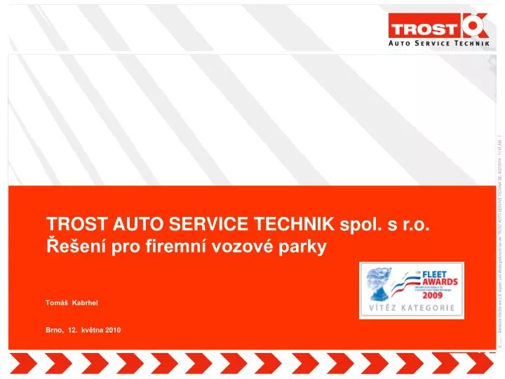 Ppt Trost Auto Service Technik Spol S R O Reseni Pro Firemni