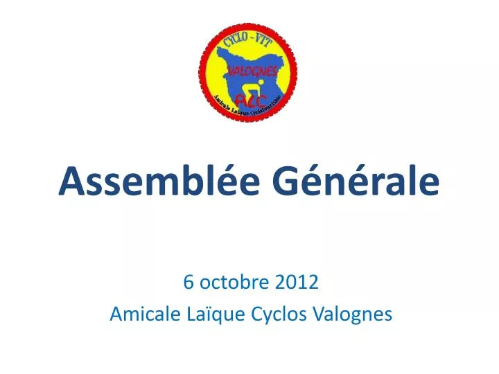 PPT - Assemblée Générale PowerPoint Presentation, Free Download - ID ...