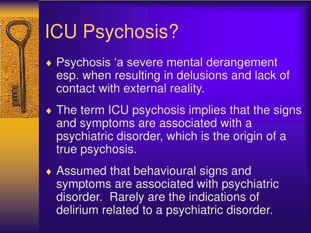 PPT - ICU Psychosis / Delirium PowerPoint Presentation ...