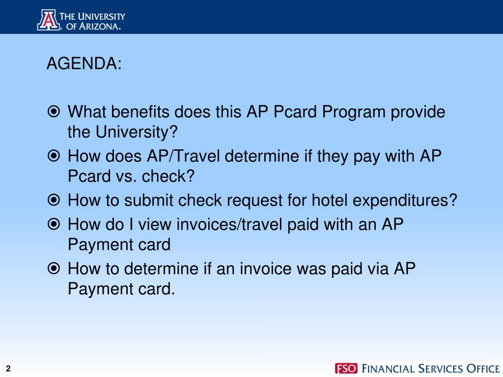 PPT - Accounts Payable AP Payment Card (Pcard) Summer School July 28 ...