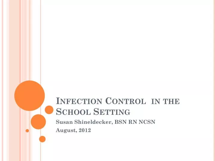 Ppt Infection Control In The School Setting Powerpoint Presentation