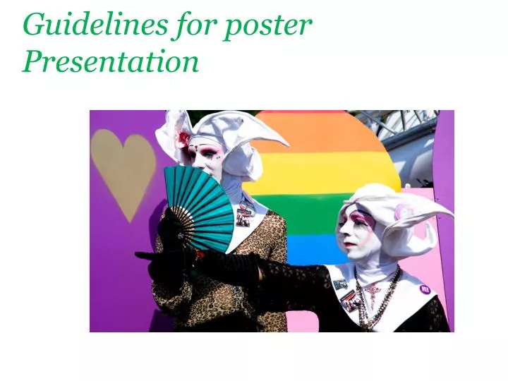 guidelines for poster presentation n.