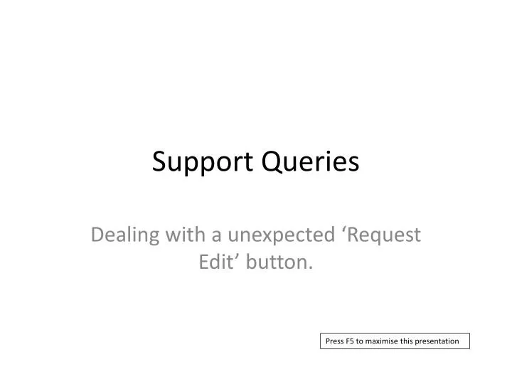 support queries n.