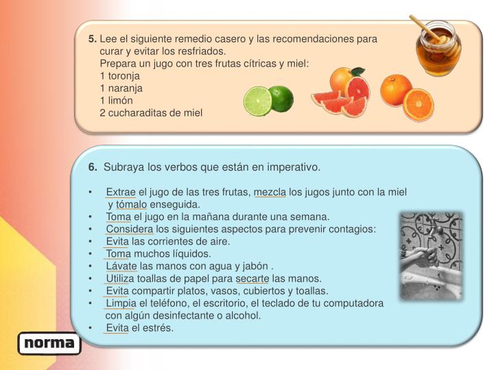 PPT - Verbos en infinitivo e imperativo para dar instrucciones