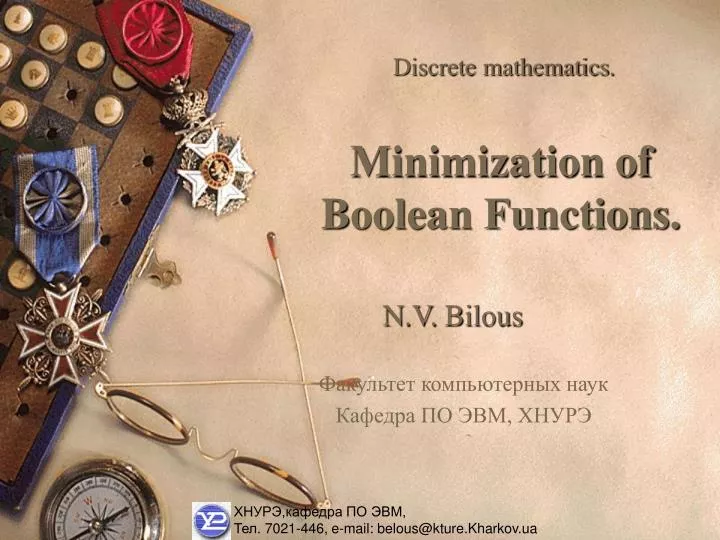 minimization of boolean functions n.