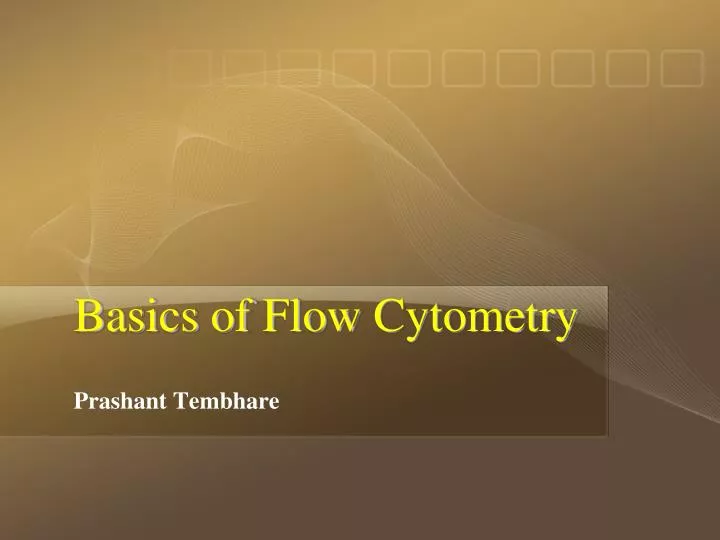 basics of flow cytometry n.