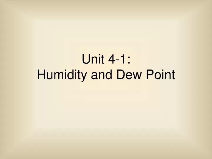 dew point vs humidity dew point vs humidity