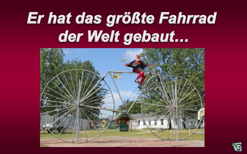 didi senft kleinstes fahrrad der welt