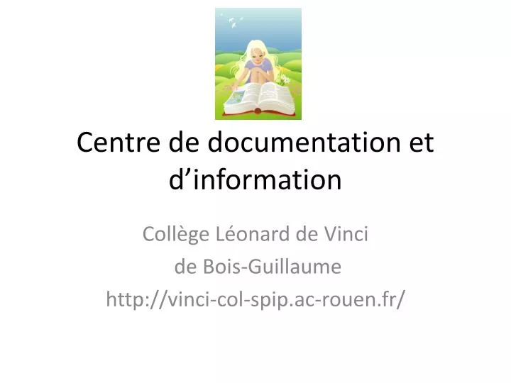 Page De Garde Centre De Documentation Et D'information