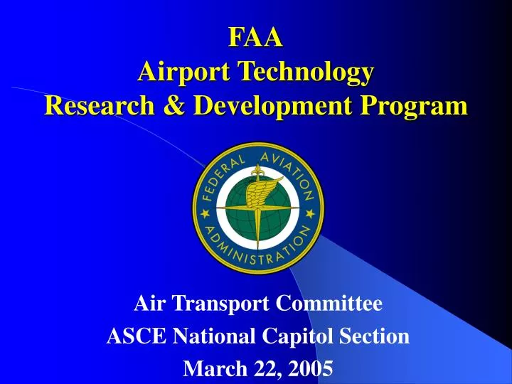 faa airport technology research development program n.