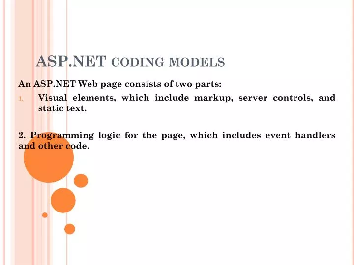 asp net coding models n.