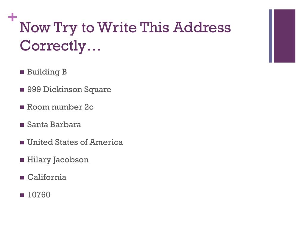 PPT - How to write an address PowerPoint Presentation, free