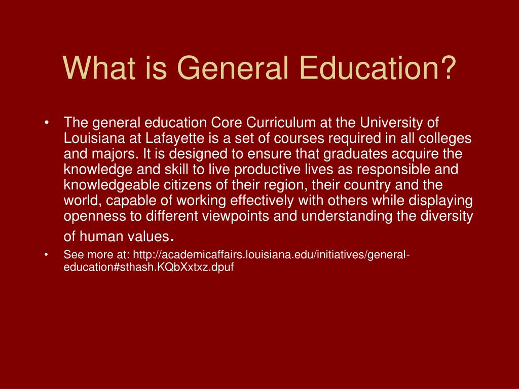 general education courses meaning