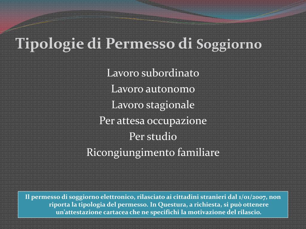 Ppt Tipologie Di Permesso Di Soggiorno Powerpoint Presentation Free Download Id 4882280