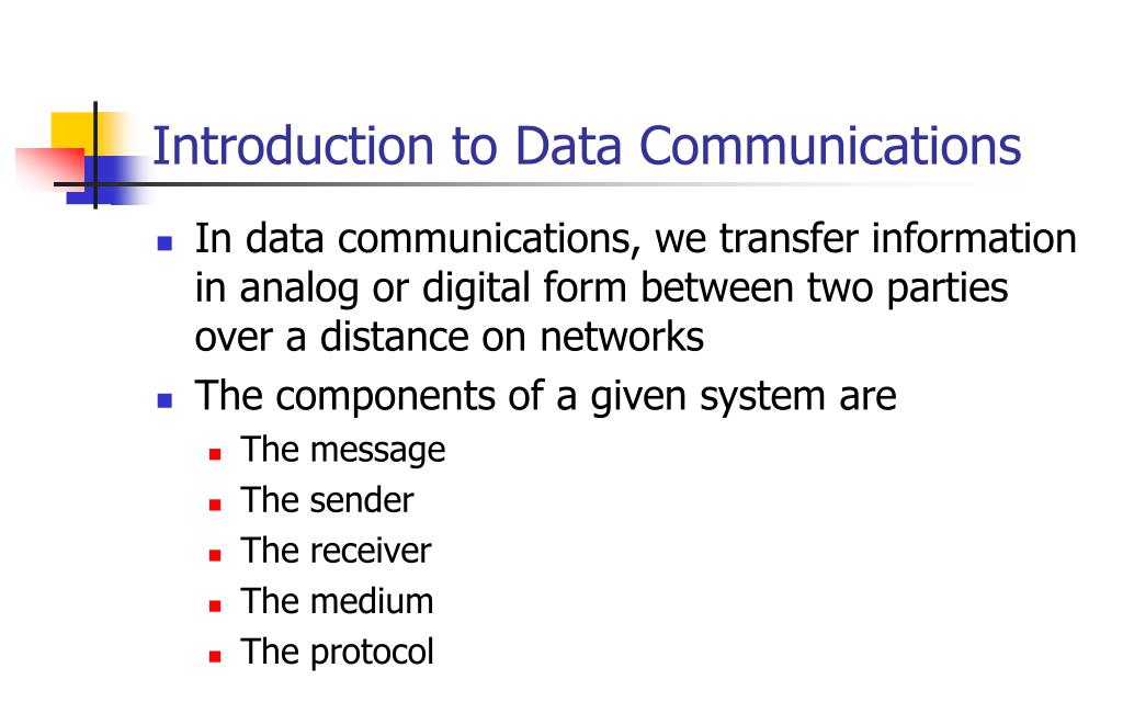 data communication topics for presentation