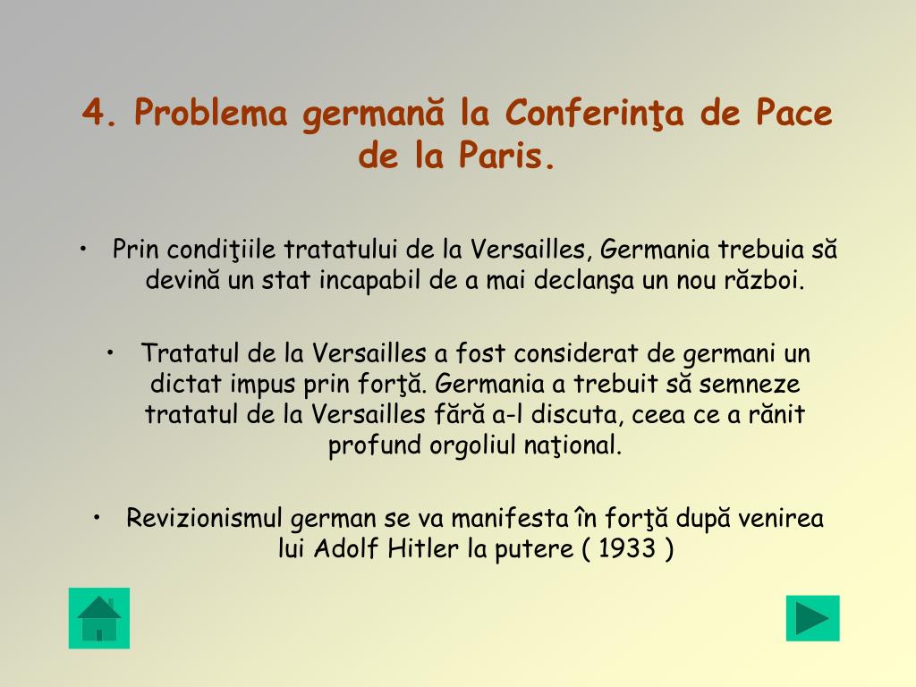 PPT - Conferinţa de Pace de la Paris ( 1919 – 1920 ) PowerPoint  Presentation - ID:4885117