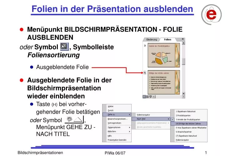 Regeln Für Eine Powerpoint Präsentation PPT - Folien in der Präsentation ausblenden PowerPoint Presentation