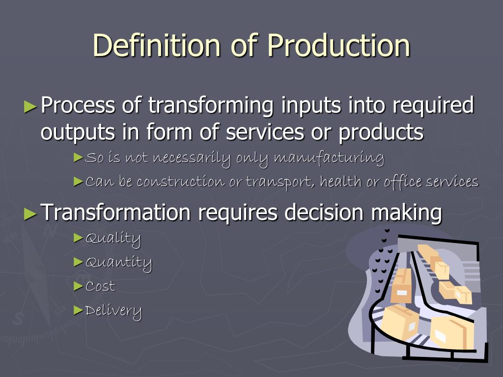 production business process meaning