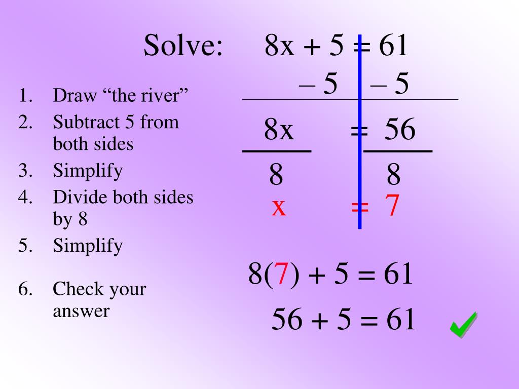 how to solve two step equations with variables on both sides