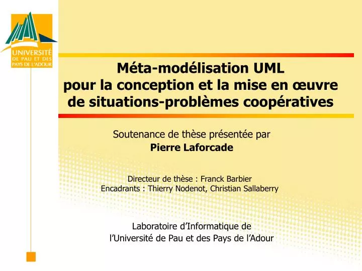 Ppt Soutenance These  Titre De La Thèse