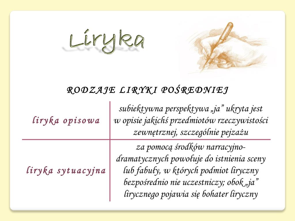 Gatunki Literackie I Ich Cechy PPT - Rodzaje i gatunki literackie PowerPoint Presentation, free