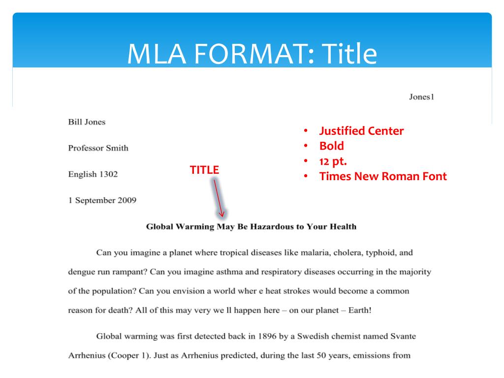PPT MLA FORMAT PowerPoint Presentation Free Download ID 4889724