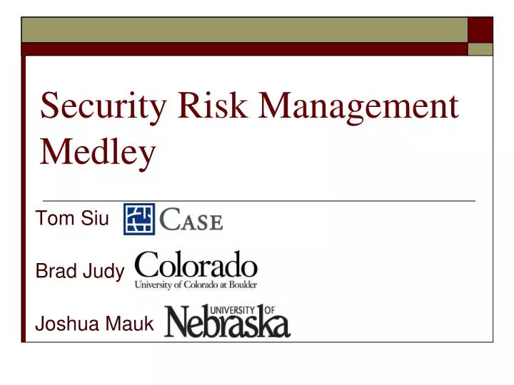 security risk management medley n.
