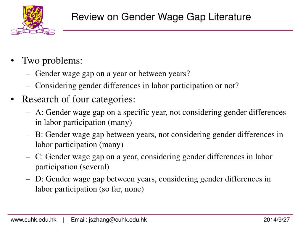 literature review on wage gap