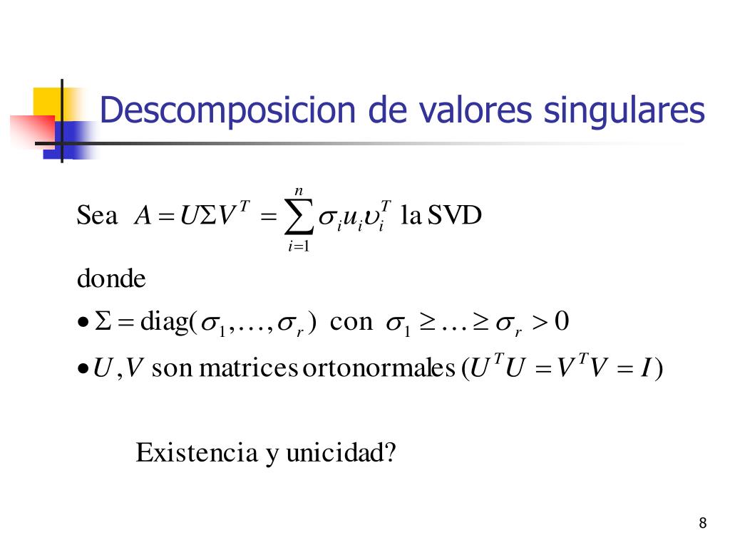 Exemplo De Pra Que É Usado Decomposição Por Valores Singulares