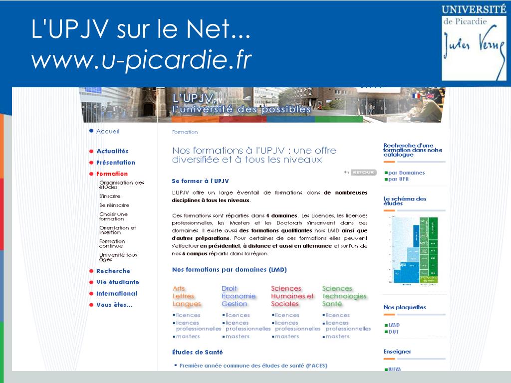 Ppt Parcours De Formation Et Reussite A L Universite De Picardie