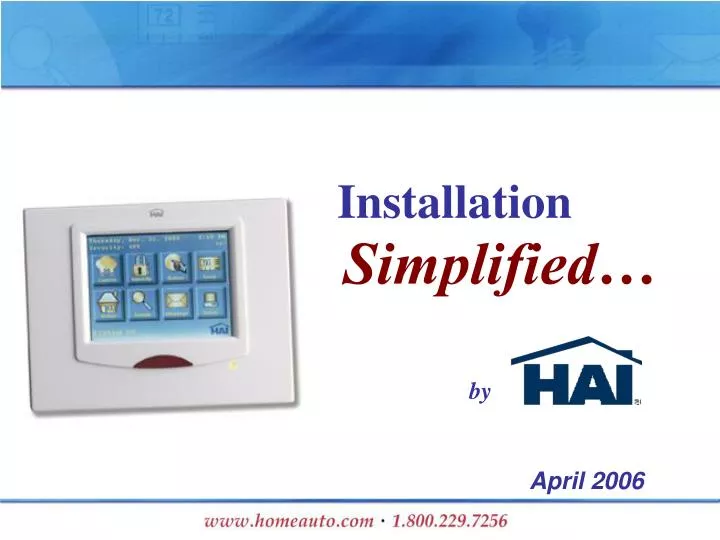 PPT - Installation PowerPoint Presentation, free download - ID:4893680